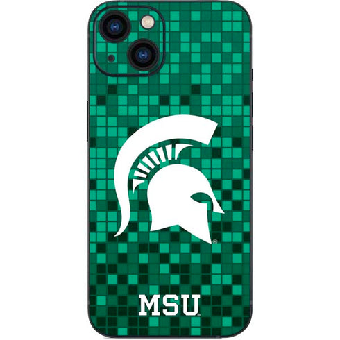 Michigan State University Spartans Digital Pixels iPhone Skins